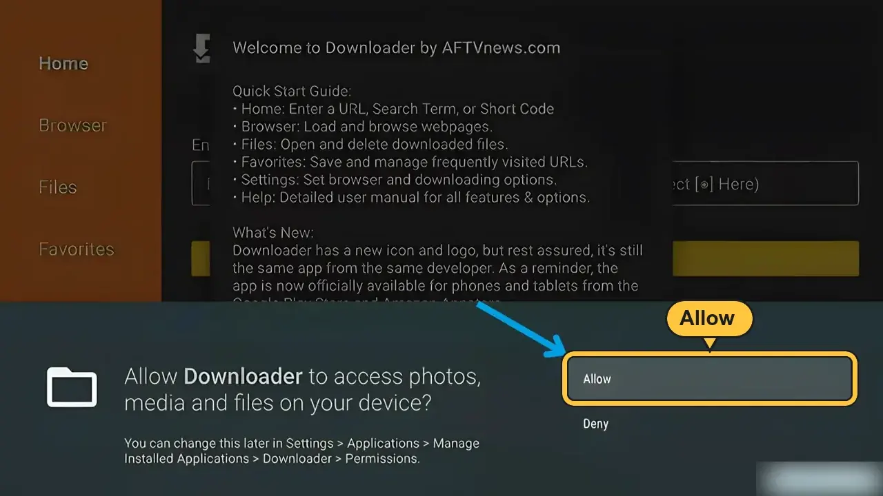 Autoriser Downloader
