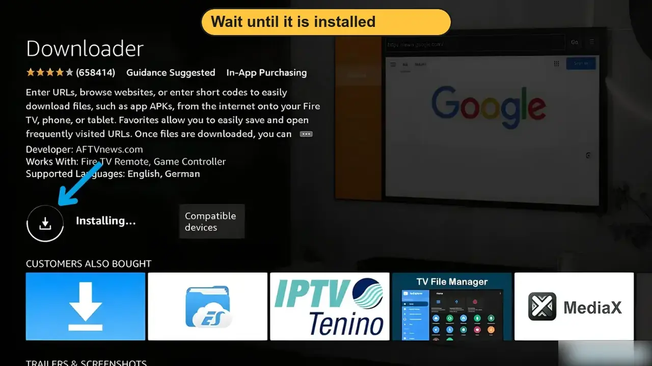 Installation de Downloader