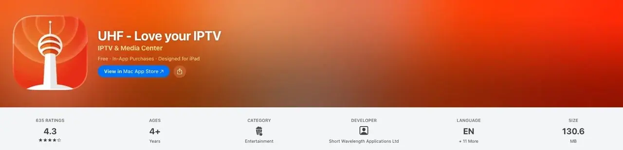 UHF - Love your IPTV dans l'App Store